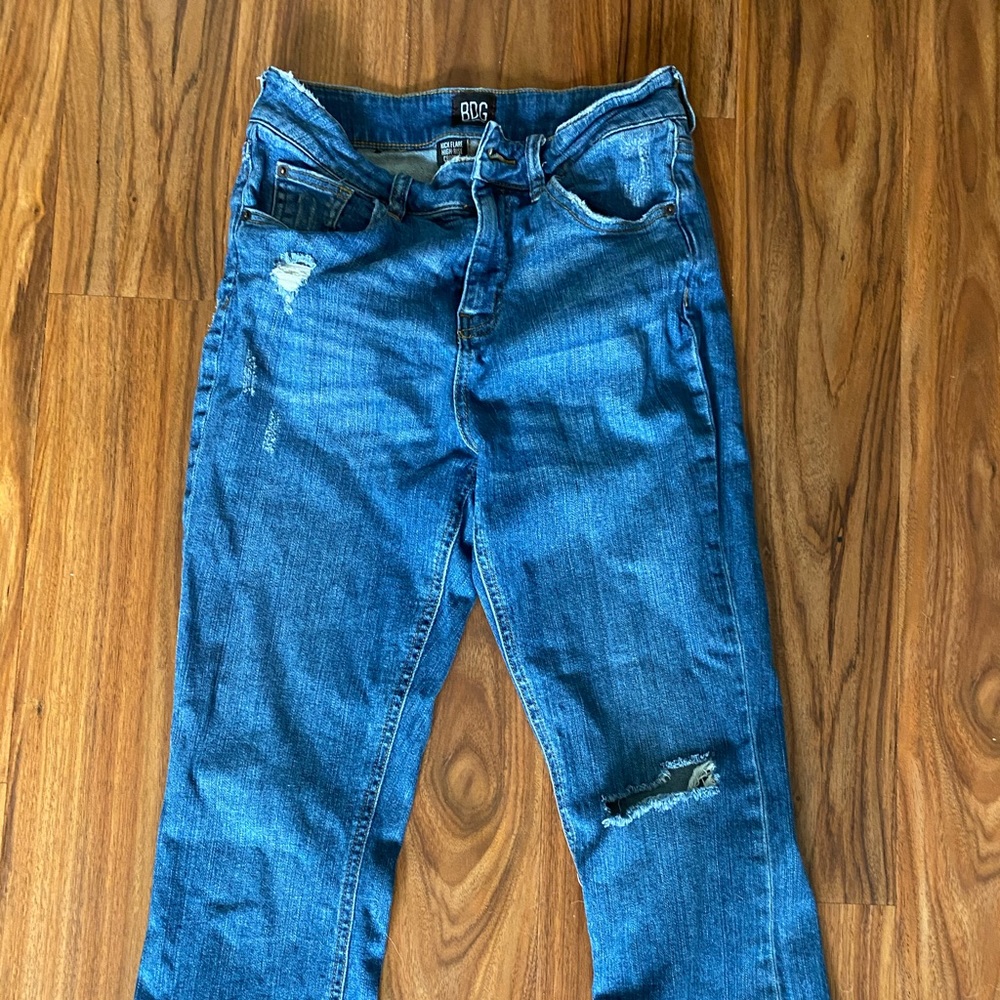 BDG kick-flare high rise cropped jeans! Like new!